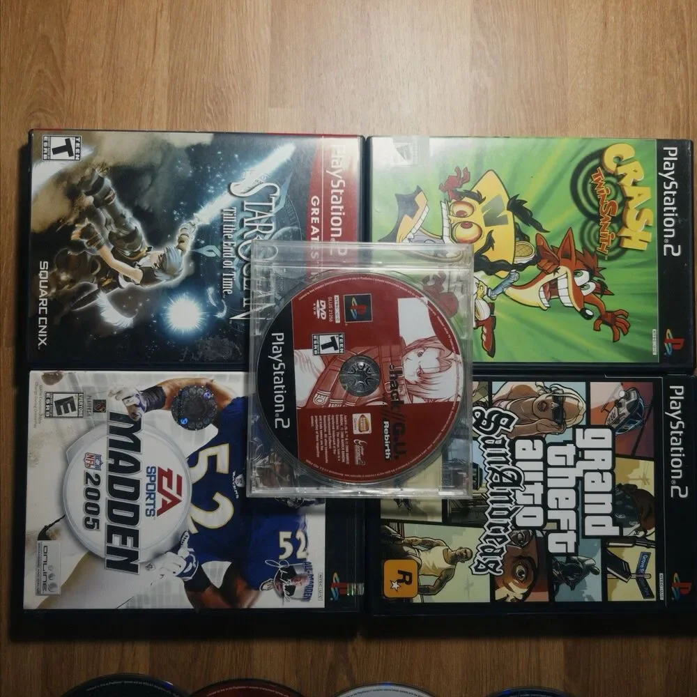 Sony PlayStation 2 PS2 Slim Black Console Bundle with Games & Memory Card TESTED